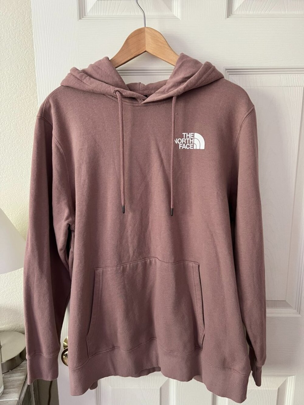 The North Face Hoodie Womens XXL Pink Mauve Logo Sweatshirt Outdoor